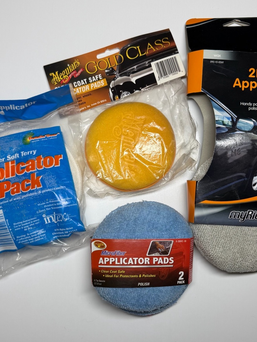 Lot of 4 Car Wash Cleaning Scrubs‎ – Microfiber & Cotton – Auto Detailing